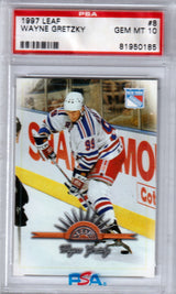 WAYNE GRETZKY 1997-98 Leaf #8 PSA 10 GEM MINT - RANGERS