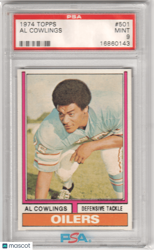 AL COWINGS 1974 Topps 501 PSA 9 MINT - OILERS - Columbia Hobby - Sports Card Boxes - Toploaders - Card Savers