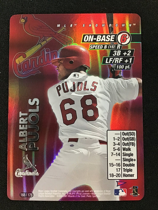 Albert Pujols 2001 Mlb Showdown Unlimited 1 Showdown Stars - St. Louis Cardinals - Columbia Hobby - Sports Card Boxes - Toploaders - Card Savers