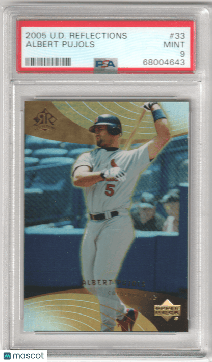 ALBERT PUJOLS 2005 Upper Deck Reflections #33 PSA 9 MINT - CARDINALS - Columbia Hobby - Sports Card Boxes - Toploaders - Card Savers
