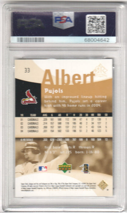 ALBERT PUJOLS 2005 Upper Deck Reflections #33 PSA 9 MINT - CARDINALS - Columbia Hobby - Sports Card Boxes - Toploaders - Card Savers