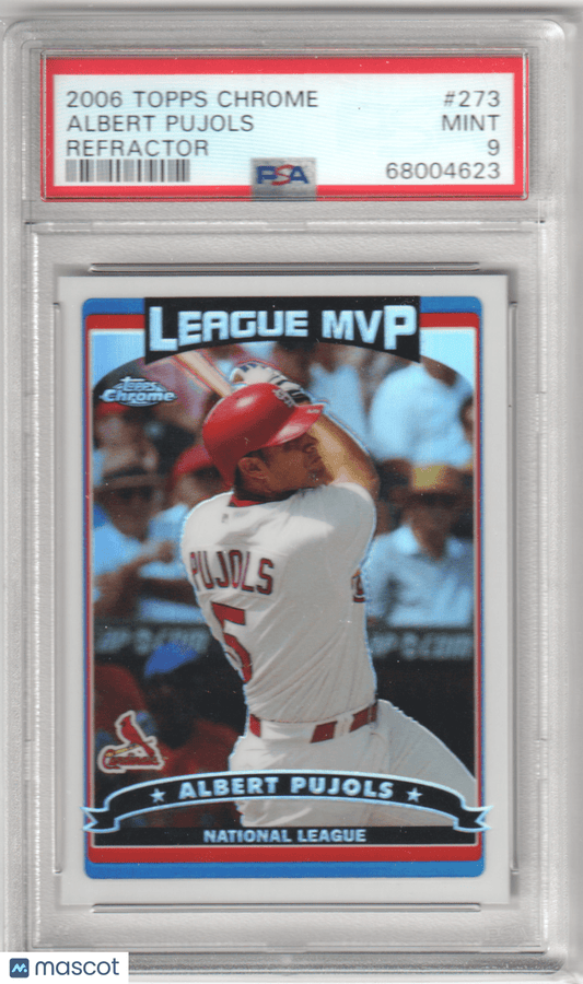 ALBERT PUJOLS 2006 Topps Chrome #273 Refractor PSA 9 MINT - CARDINALS - Columbia Hobby - Sports Card Boxes - Toploaders - Card Savers