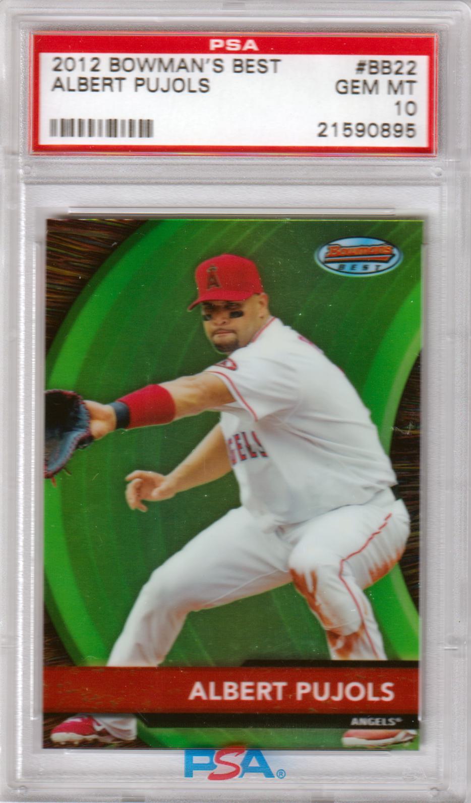 ALBERT PUJOLS 2012 Bowman's Best #BB22 PSA 10 GEM MINT - CARDINALS Pop 9 - Columbia Hobby - Sports Card Boxes - Toploaders - Card Savers