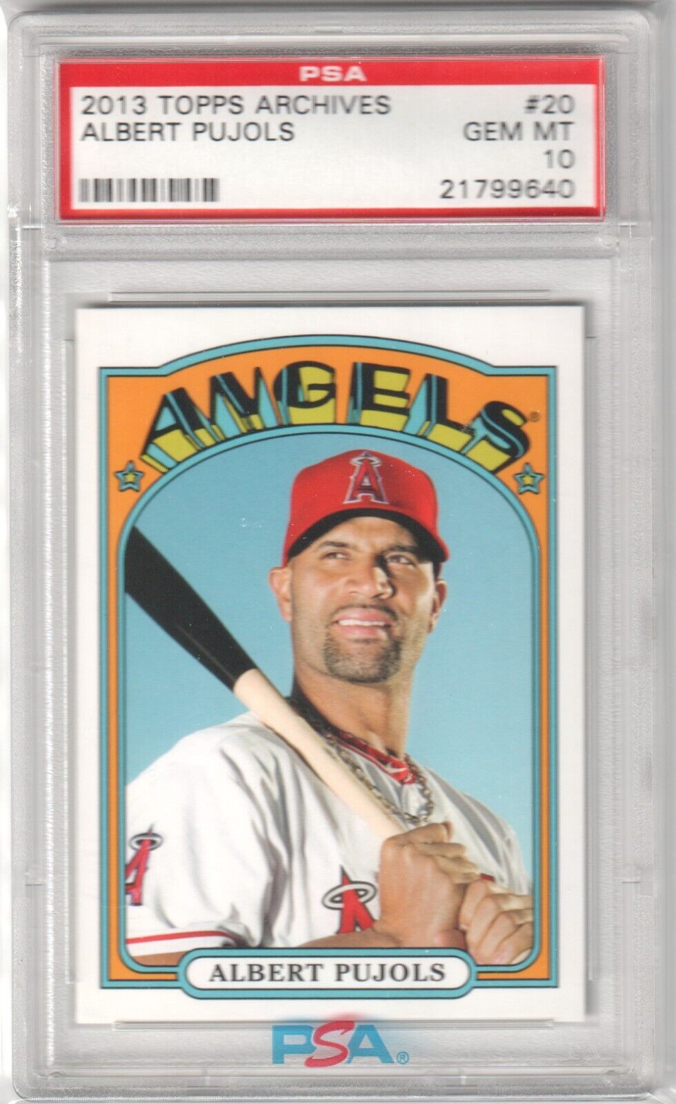 ALBERT PUJOLS 2013 Topps Archives #20 PSA 10 GEM MINT - Columbia Hobby - Sports Card Boxes - Toploaders - Card Savers