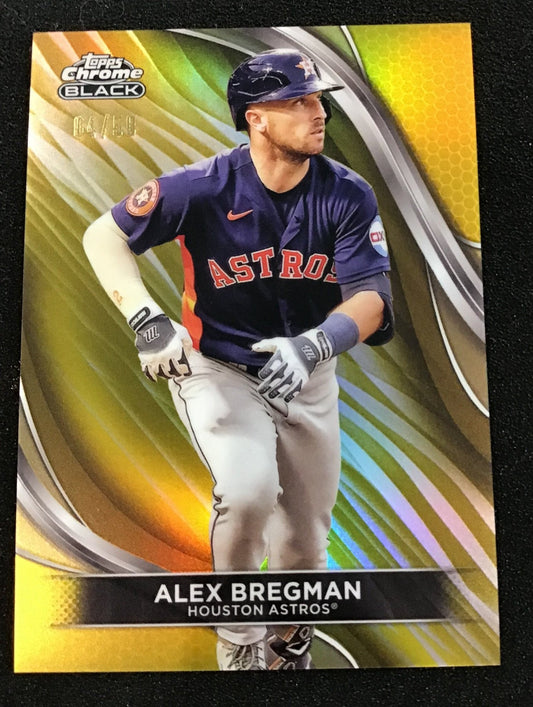 ALEX BREGMAN 2023 Topps Chrome Black Gold Refractor /10 #97 SSP Astros - Columbia Hobby - Sports Card Boxes - Toploaders - Card Savers