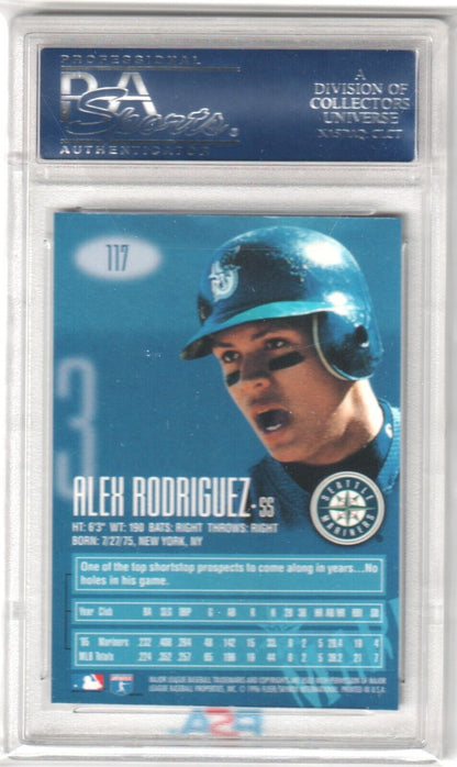 ALEX RODRIGUEZ 1996 Fleer E - Motion XL Fluid #117 PSA 10 GEM MINT - MARINERS - Columbia Hobby - Sports Card Boxes - Toploaders - Card Savers