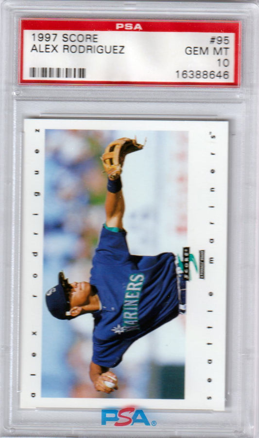 ALEX RODRIGUEZ 1997 Score #95 PSA 10 GEM MINT - MARINERS - Columbia Hobby - Sports Card Boxes - Toploaders - Card Savers