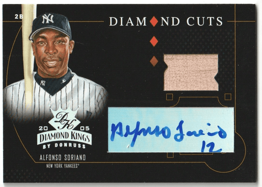 ALFONSO SORIANO 2005 Donruss Diamond Kings Autograph Auto Bat SSP #/10 - YANKEES - Columbia Hobby - Sports Card Boxes - Toploaders - Card Savers