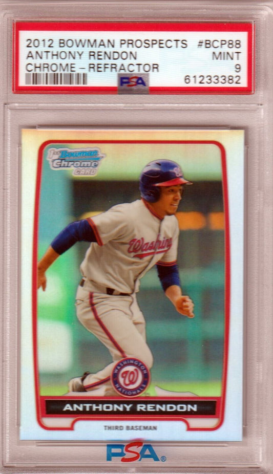 ANTHONY RENDON 2012 Bowman Prospects Chrome Refractor #/500 PSA 9 MINT - ANGELS - Columbia Hobby - Sports Card Boxes - Toploaders - Card Savers