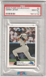 DEREK JETER 2003 Fleer Double Header #2 PSA 10 GEM MINT - YANKEES