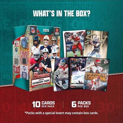 2026 Bowman Football Blaster Box | Columbia Hobby - Sports Card Boxes - Toploaders - Card Savers.
