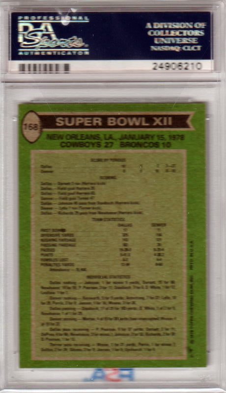 TONY DORSETT 1978 Topps #168 Super Bowl XII Rookie PSA 8 NM-MT COWBOYS