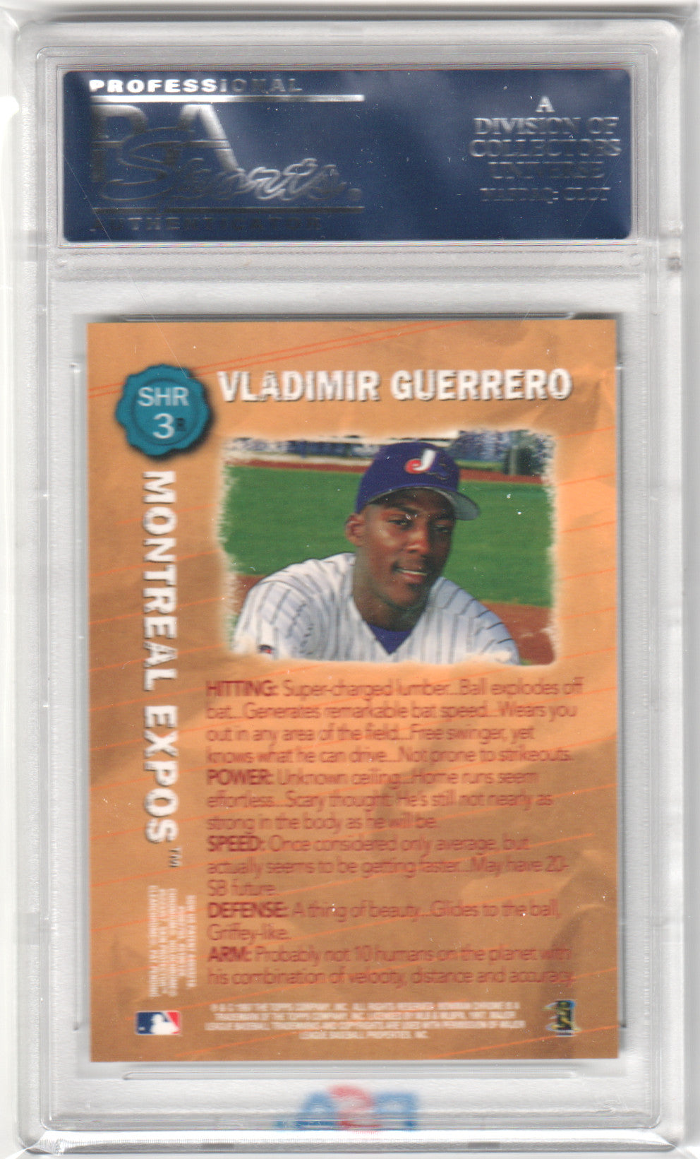 VLADIMIR GUERRERO 1997 Bowman Chrome Scouts Honor Roll Refractor PSA 10 GEM