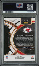 PATRICK MAHOMES II 2023 Panini Select #140 Die Cut Red Yellow Prizm PSA 9 MINT