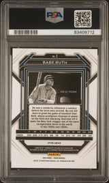 BABE RUTH 2023 Panini Prizm Silver #2 PSA 9 MINT - YANKEES Pop 3