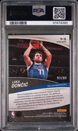 LUKA DONCIC 2022 Panini Mosaic Elevate #19 Reactive Yellow PSA 10 GEM Pop 1
