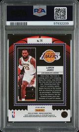 LEBRON JAMES 2023 Panini Mosaic Jam Masters Green Prizm PSA 9 Mint - LAKERS