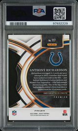 ANTHONY RICHARDSON 2023 Panini Select RC Die Cut Red & Yellow Prizm PSA 9 MINT