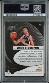 VICTOR WEMBANYAMA 2023 Panini Revolution Vortex-Fractal Rookie RC #1 PSA 9 MINT