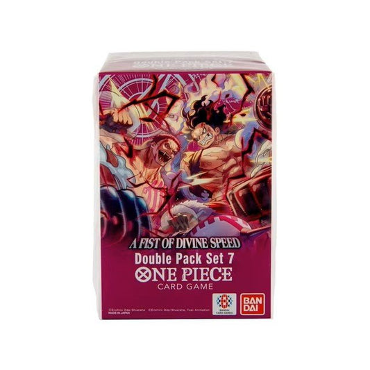 Bandai Trading Card Games One Piece Double Pack 7 - A Fist of Divine Speed - Columbia Hobby - Sports Card Boxes - Toploaders - Card Savers