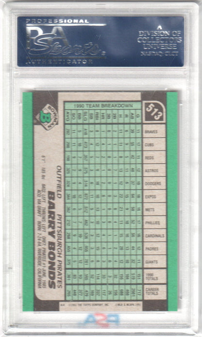 BARRY BONDS 1991 Bowman #513 PSA 10 GEM MINT - GIANTS - Columbia Hobby - Sports Card Boxes - Toploaders - Card Savers