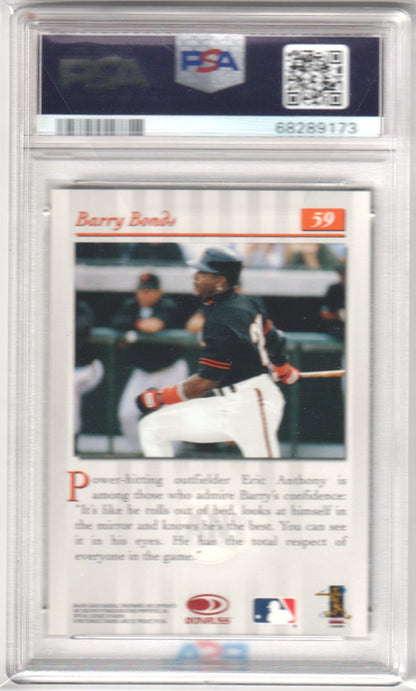 BARRY BONDS 1997 Studio Press Proof 59 Gold PSA 8 NM - MT - GIANTS - Columbia Hobby - Sports Card Boxes - Toploaders - Card Savers