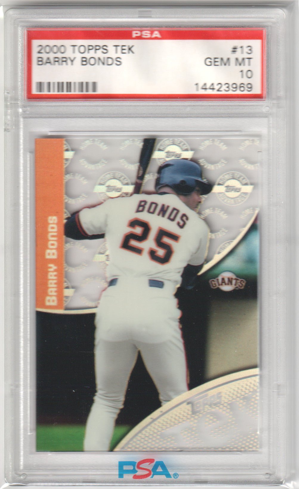 BARRY BONDS 2000 Topps Tek #13 - 15 PSA 10 GEM MINT - GIANTS Pop 13 - Columbia Hobby - Sports Card Boxes - Toploaders - Card Savers