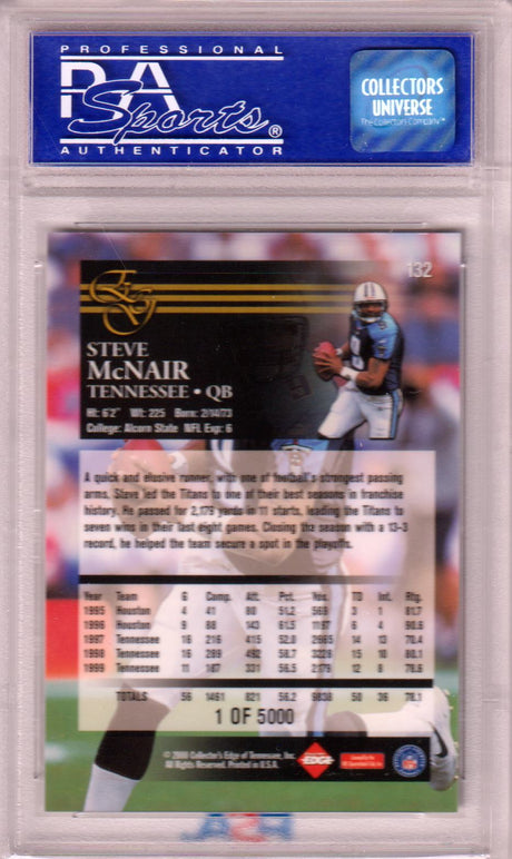 STEVE McNAIR 2000 Collector's Edge #132 Uncirculated PSA 10 GEM MINT - OILERS