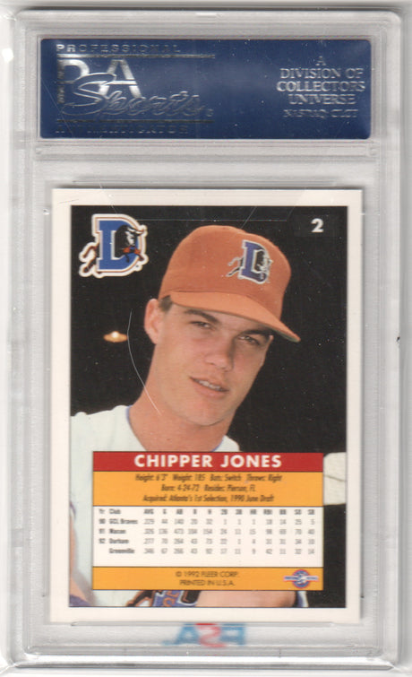 CHIPPER JONES 1992 Fleer Excel RC Rookie #2 PSA 10 GEM MINT - BRAVES