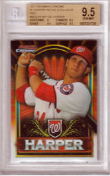 BRYCE HARPER Red 2011 Bowman Chrome Red RC Rookie Retail  BGS 9.5 GEM MINT