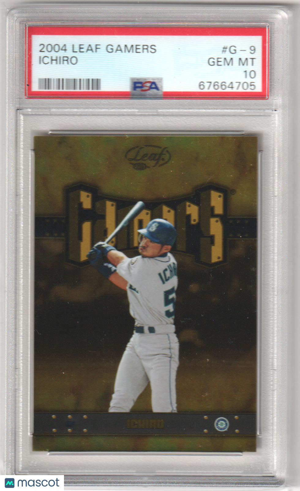 ICHIRO SUZUKI 2004 Leaf Gamers #G-9 PSA 10 GEM MINT - MARINERS Pop 2