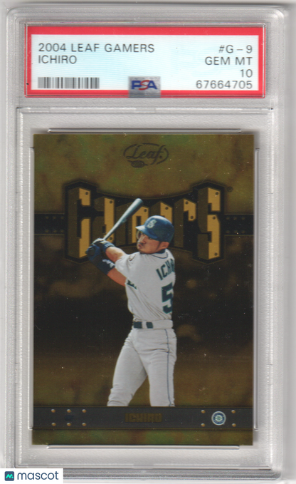 ICHIRO SUZUKI 2004 Leaf Gamers #G-9 PSA 10 GEM MINT - MARINERS Pop 2