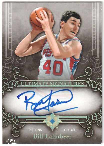 BILL LAIMBEER 2006 - 07 Upper Deck Ultimate Collection Autograph Auto - PISTONS - Columbia Hobby - Sports Card Boxes - Toploaders - Card Savers
