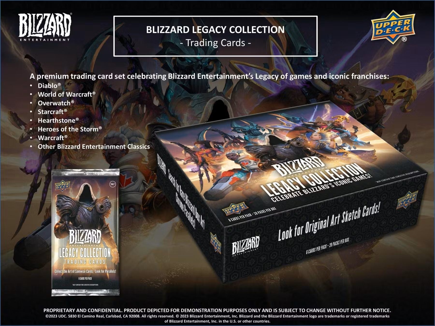 Blizzard Entertainment Legacy Collection Hobby Box (Upper Deck 2023) - Columbia Hobby - Sports Card Boxes - Toploaders - Card Savers