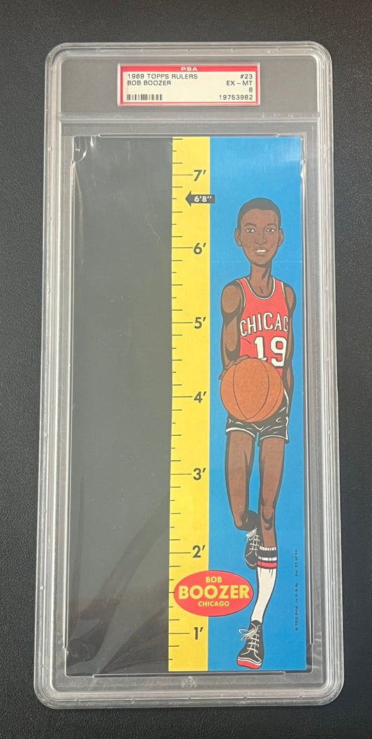 BOB BOOZER 1969 Topps Rulers #23 PSA 6 EX - MT - BULLS - Columbia Hobby - Sports Card Boxes - Toploaders - Card Savers