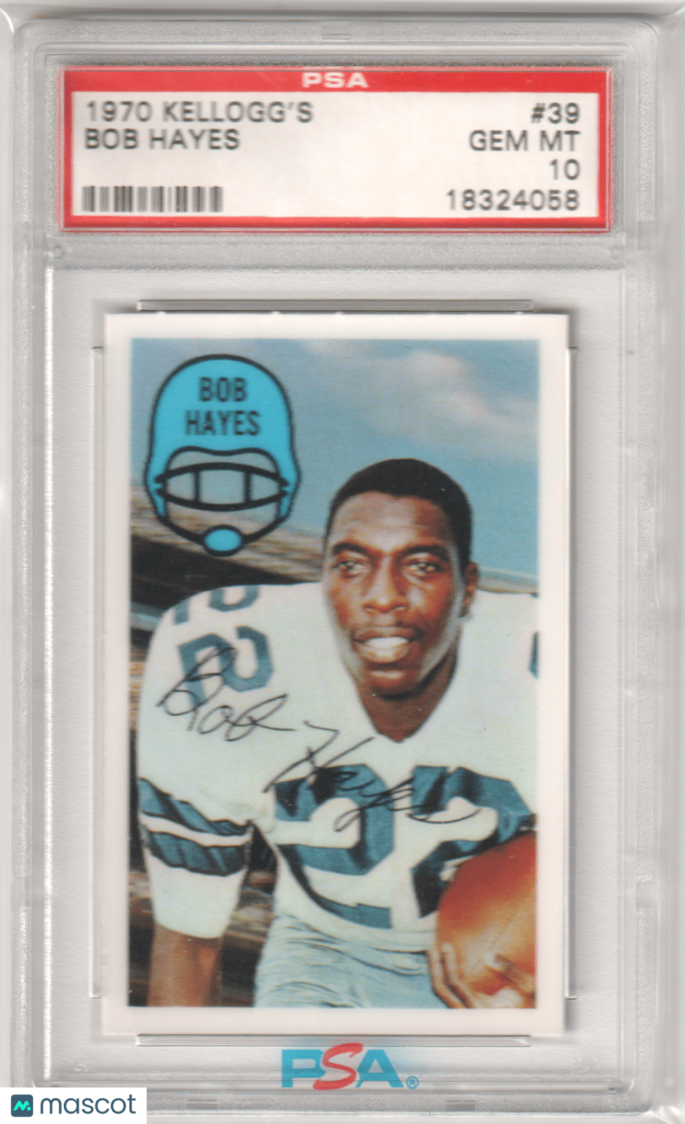 BOB HAYES 1970 Kellogg's 39 PSA 10 GEM MINT - COWBOYS - Columbia Hobby - Sports Card Boxes - Toploaders - Card Savers