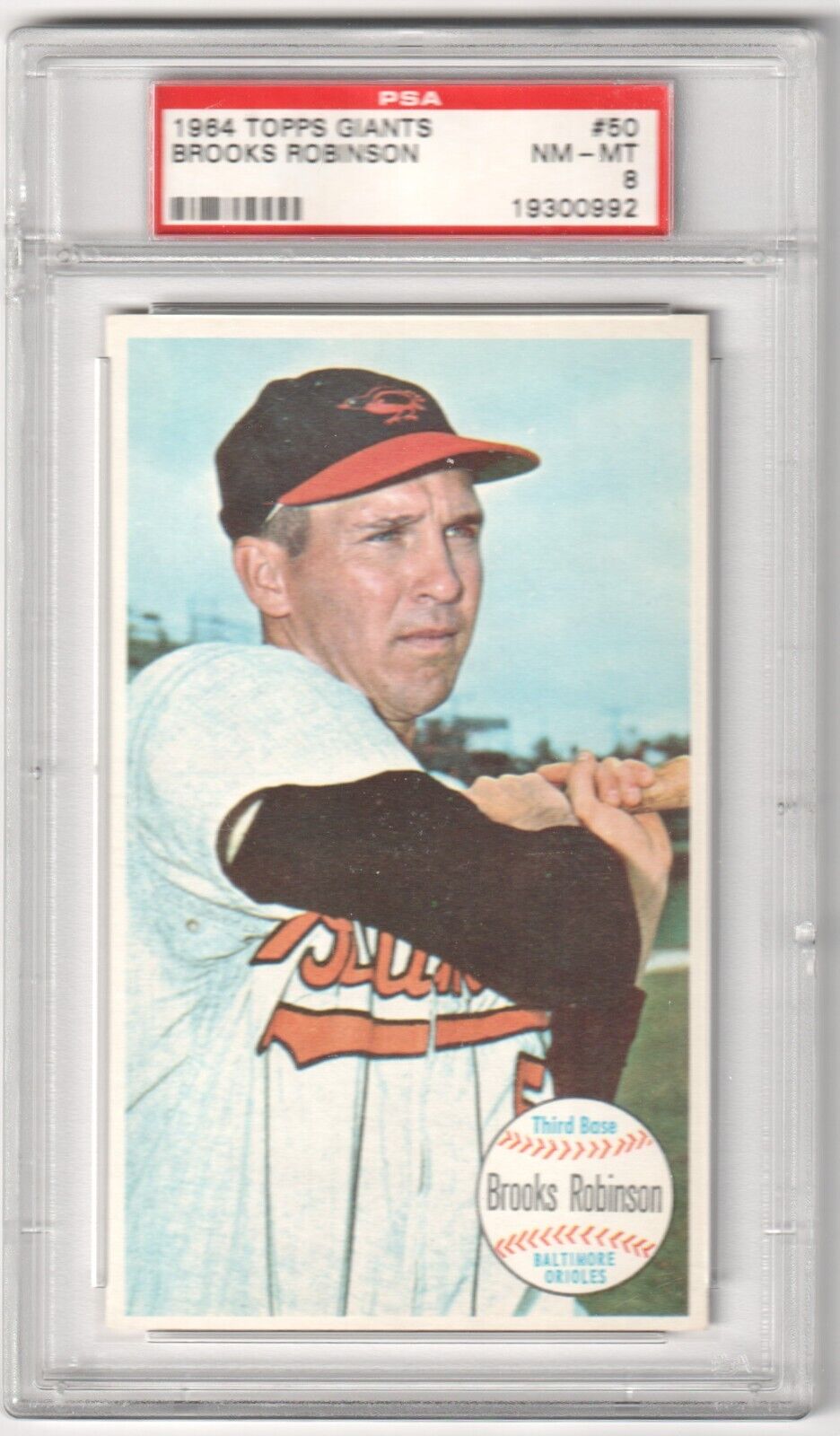 BROOKS ROBINSON 1964 Topps Giants #50 PSA 8 NM - MT - ORIOLES - Columbia Hobby - Sports Card Boxes - Toploaders - Card Savers