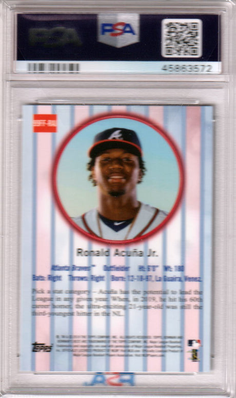 RONALD ACUNA JR. 2019 Bowman's Best 1999 Franchise Favorites #RAJ PSA 10 GEM