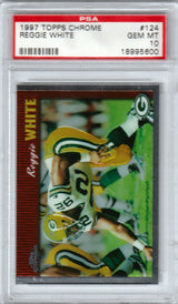 REGGIE WHITE 1997 Topps Chrome #124 PSA 10 GEM MINT - PACKERS POP 10