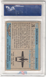 1957 Planes Red Blue Back Britannia #26 PSA 7 NM Pop 3