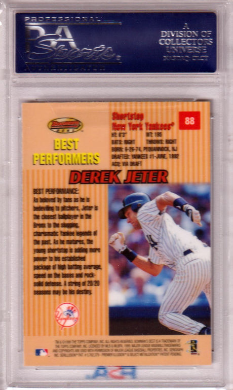 DEREK JETER 1999 Bowman's Best #88 PSA 10 - GEM MINT - YANKEES - POP 38