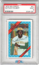 NATHAN NATE COLBERT 1972 Kellogg's #41 PSA 9 MINT - PADRES