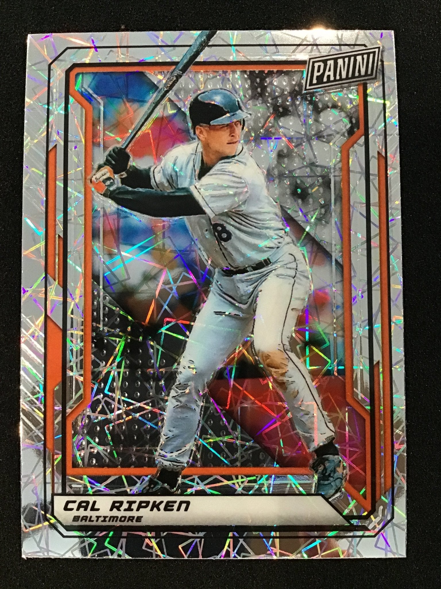 Cal Ripken Jr. 2019 Panini The National VIP Laser Prizm Baltimore Orioles - Columbia Hobby - Sports Card Boxes - Toploaders - Card Savers