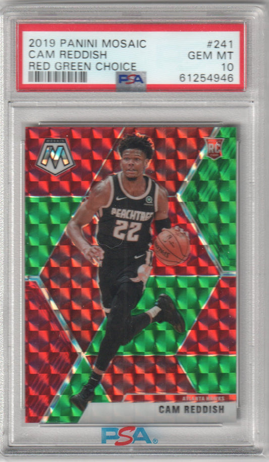 CAM REDDISH 2019 - 20 Panini Mosaic #241 Red Green Choice RC Rookie PSA 10 - Columbia Hobby - Sports Card Boxes - Toploaders - Card Savers