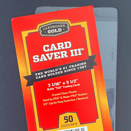 1000ct Case Card Saver 3 Semi-Rigid Holder Cardboard Gold