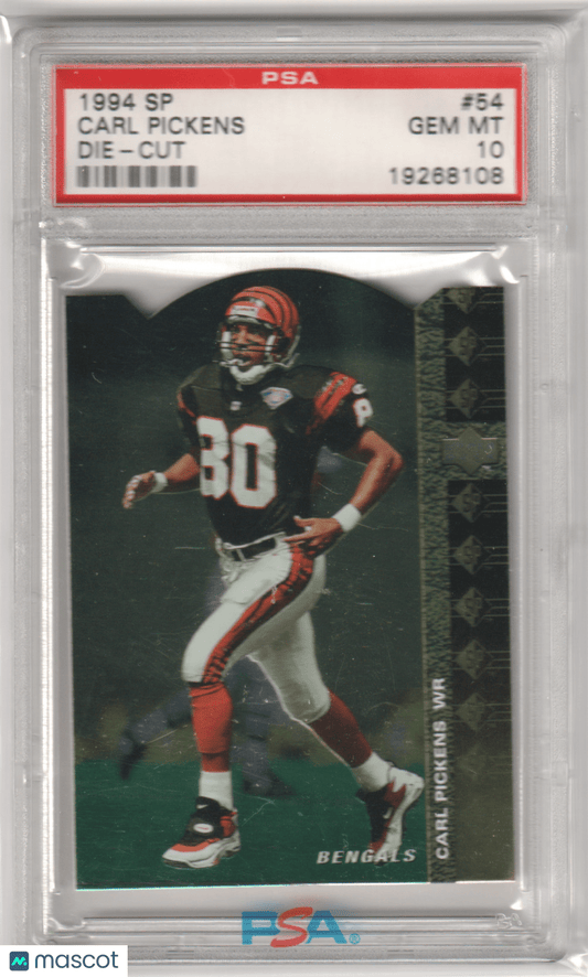 CARL PICKENS 1994 Upper Deck SP 54 Die Cut PSA 10 GEM MINT - BENGALS Pop 4 - Columbia Hobby - Sports Card Boxes - Toploaders - Card Savers