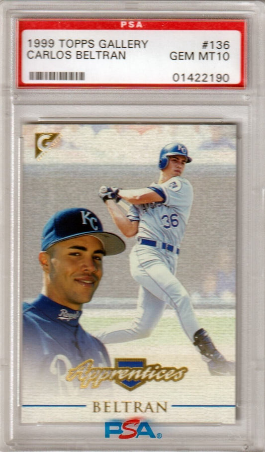 CARLOS BELTRAN 1999 Topps Gallery #136 PSA 10 GEM MINT METS ASTROS ROYALS POP 2 - Columbia Hobby - Sports Card Boxes - Toploaders - Card Savers