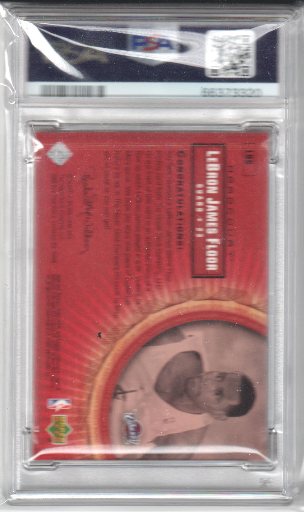 LEBRON JAMES 2003 Upper Deck Hardcourt Floor Rookie RC #LB6 PSA 7 - LAKERS