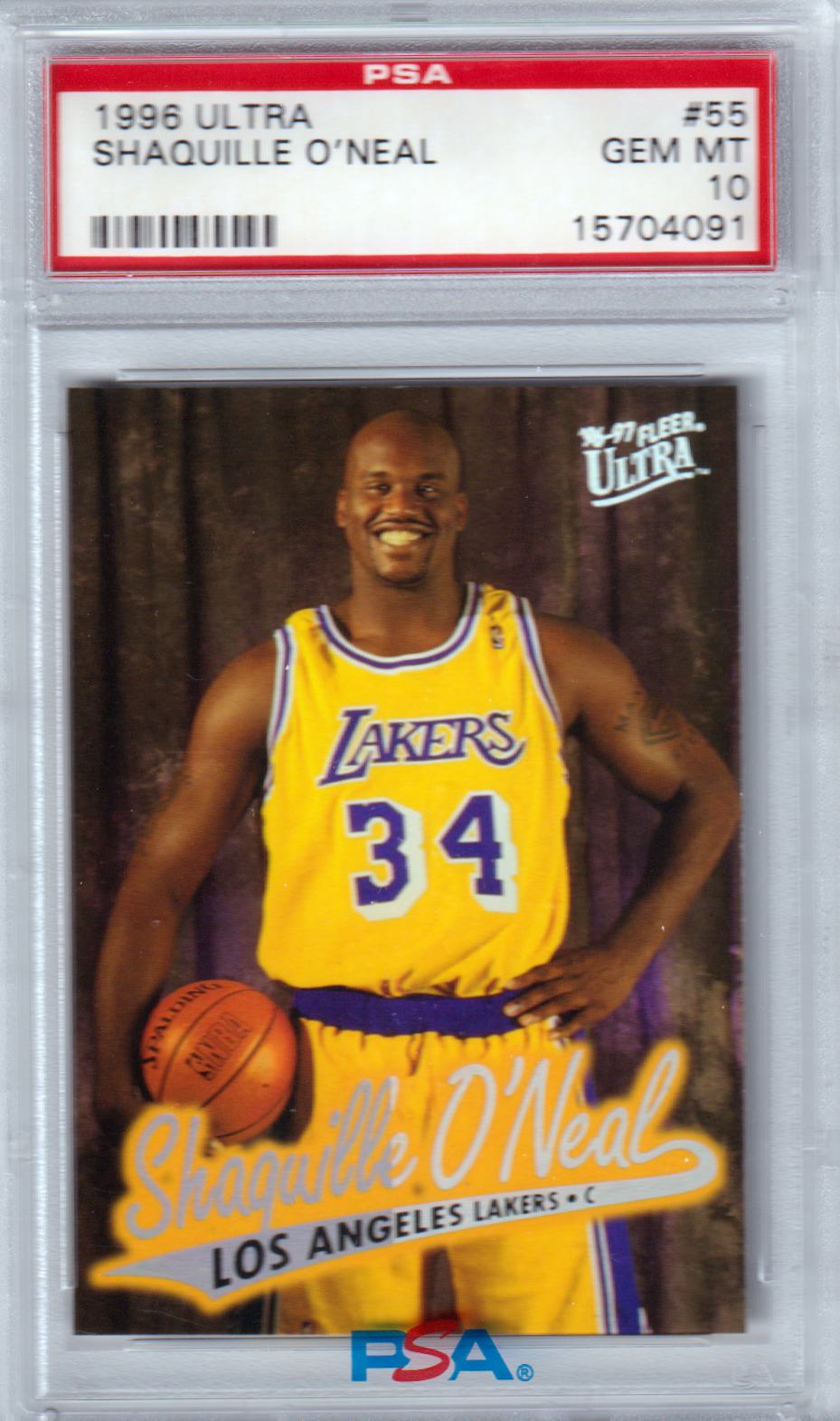 SHAQUILLE O'NEAL 1996-97 Fleer Ultra #55 PSA 10 GEM MINT - LAKERS - POP 4