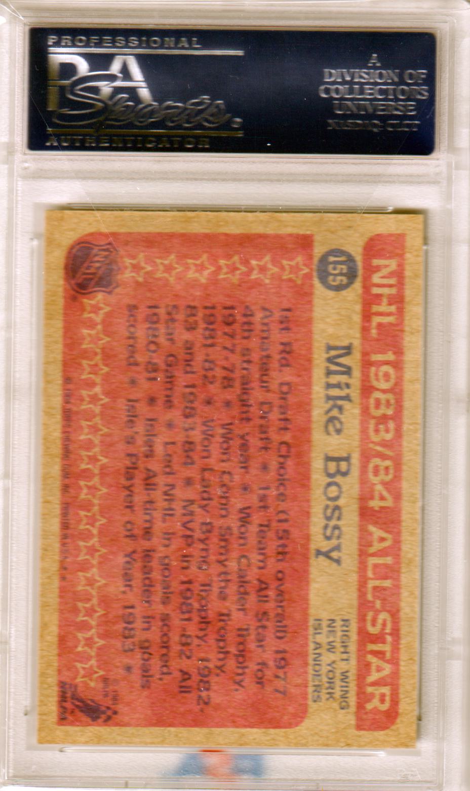 MIKE BOSSY 1984-85 Topps #155 PSA 9 MINT - ISLANDERS